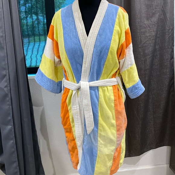 Vintage Other - Vintage 80’s Cabana Resort Style Terrycloth Belted Robe w/Pockets |SZ L Unisex